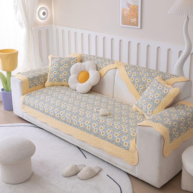 

Идиллический Минимализм в Корейском Стиле Круглый Год Нейтральный Чистый Хлопок Нескользящая Подушка для Дивана из Массива Дерева Хлопковая Подушка Съемная [tuoyu] Xiangyang Flower 70*70cm