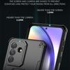 KEYSION Shockproof Armor Case for Samsung A17 5G Silicone+PC Upright Metal Live Ring Stand Phone Back Cover for Galaxy S25 FE 5G