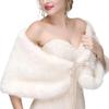 Bridal Faux Fur Cape Wedding Shawl Women Thick Warm Formal Dress Cover Up Winter