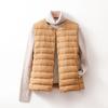 Autumn and Winter New Light Down Jacket Women's Liner Small Vest Round Neck Wearing Collarless Light Vest Tide