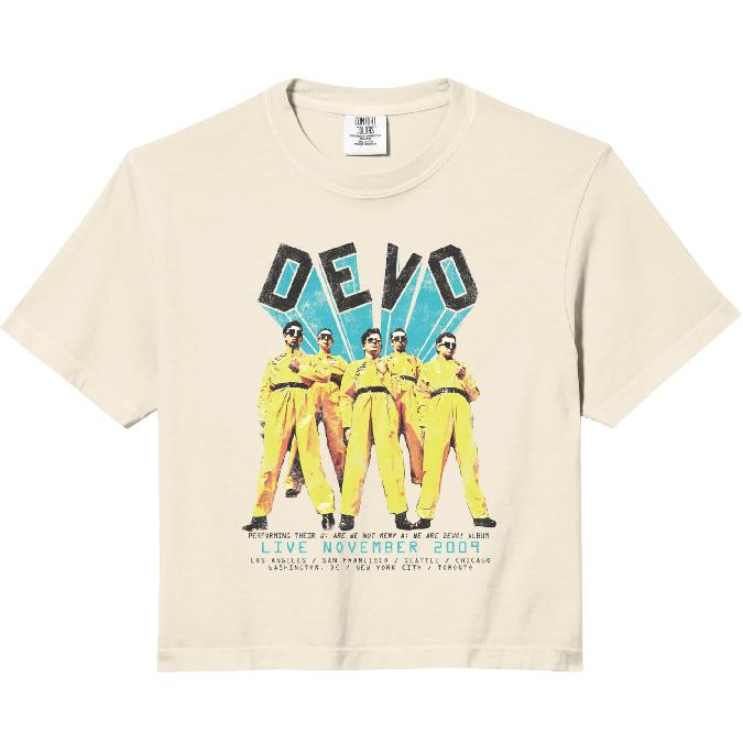 Devo Live World Tour 2009 Retro New Wave Punk Vintage Band Comfort Colors Crop Top