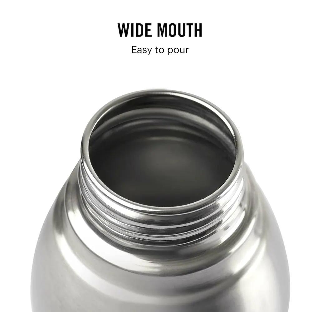 Cello Stainless Steel Water Bottle Set Of 2 | 1000ml Leakproof Bottles For Gym Office Travel | Airtight Food Grade Silver