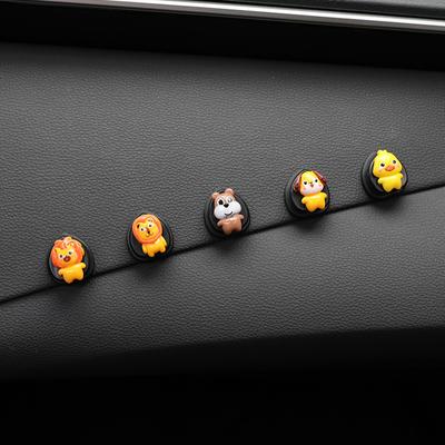 Crochet de voiture de dessin animé mignon de tableau de bord de copilote de voiture crochet de voiture de stockage invisible accessoires décoratifs d'intérieur de voiture