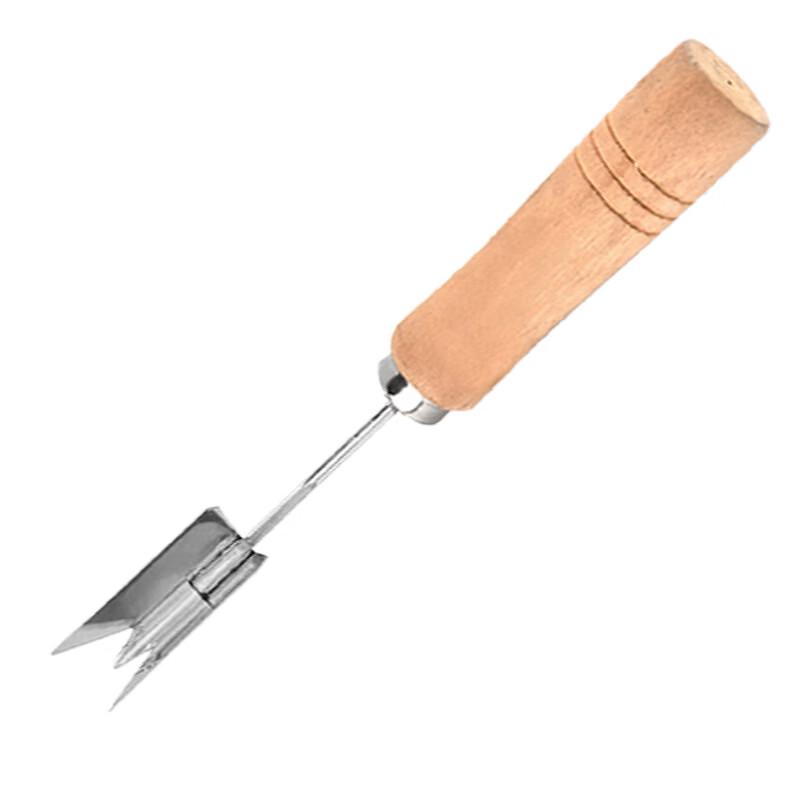 ZISIZ Wooden Handle Pineapple Slicer & Peeler Set