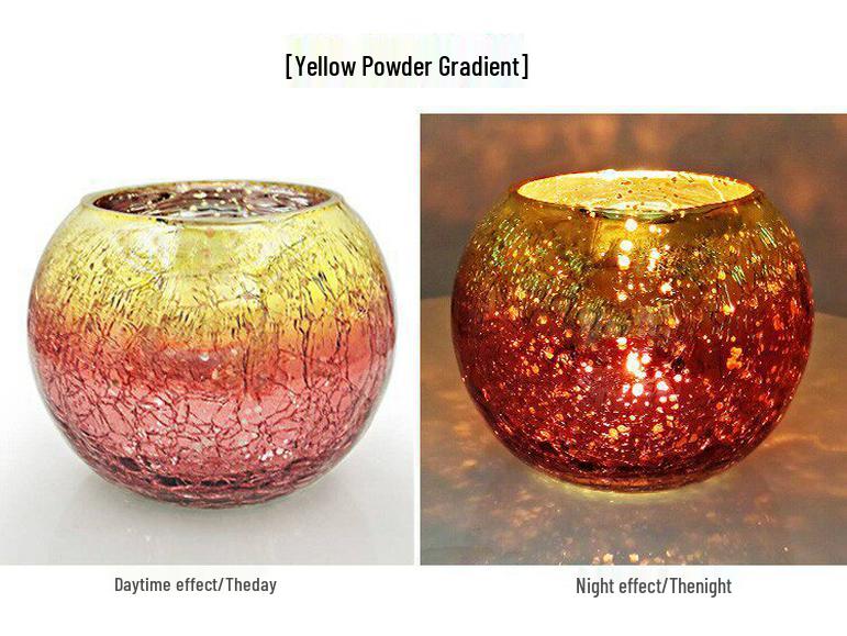 European Electroplated Glass Candlestick - Romantic Candlelit Dinner Decoration, Round Wedding or Festival Gift.