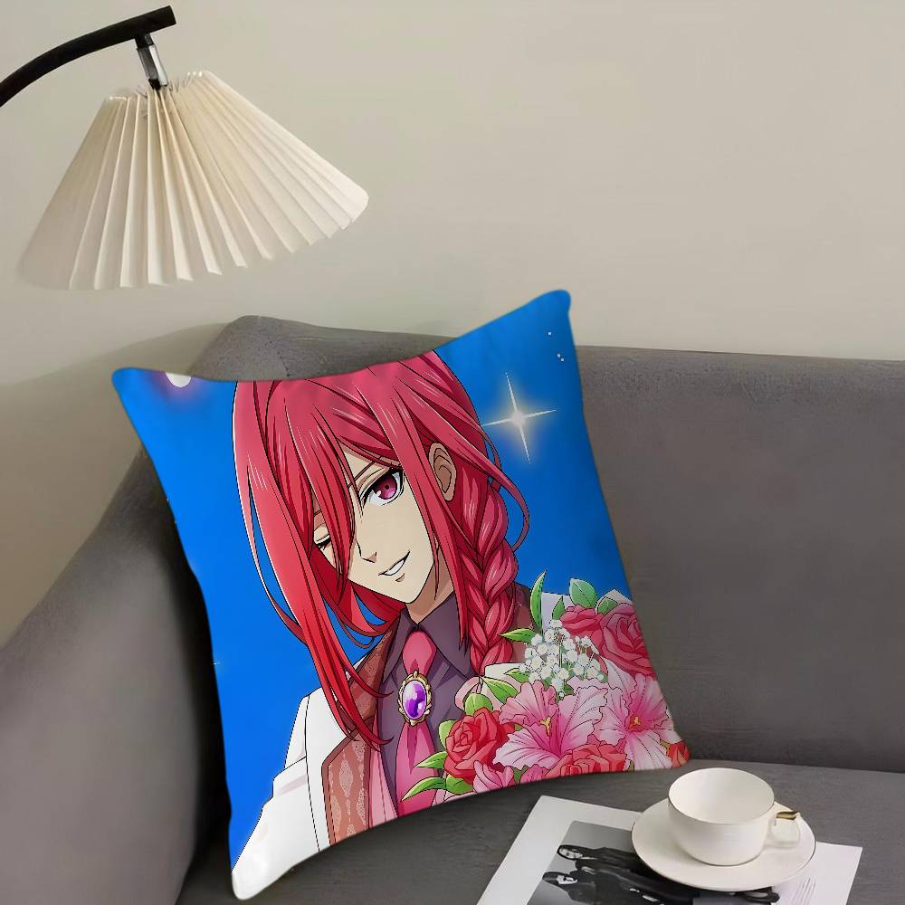 Hyoma C-Chigiri Pillow Covers Cartoon Sofa Decorative Home Double-sided Printing Short Plush Cute Cushion Cover