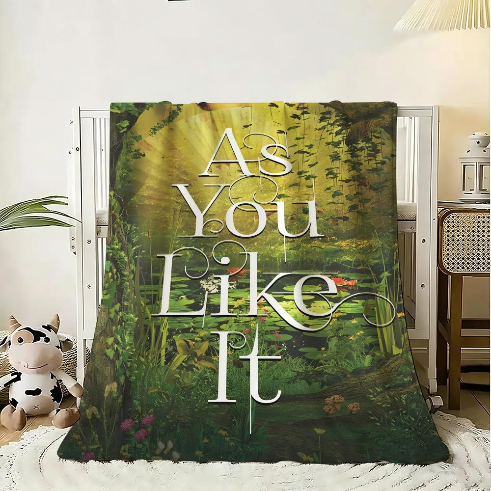 As You Like It Throw Lightweight 240G Flannel Blanket Soft Skin-Friendly For Summer Cooling