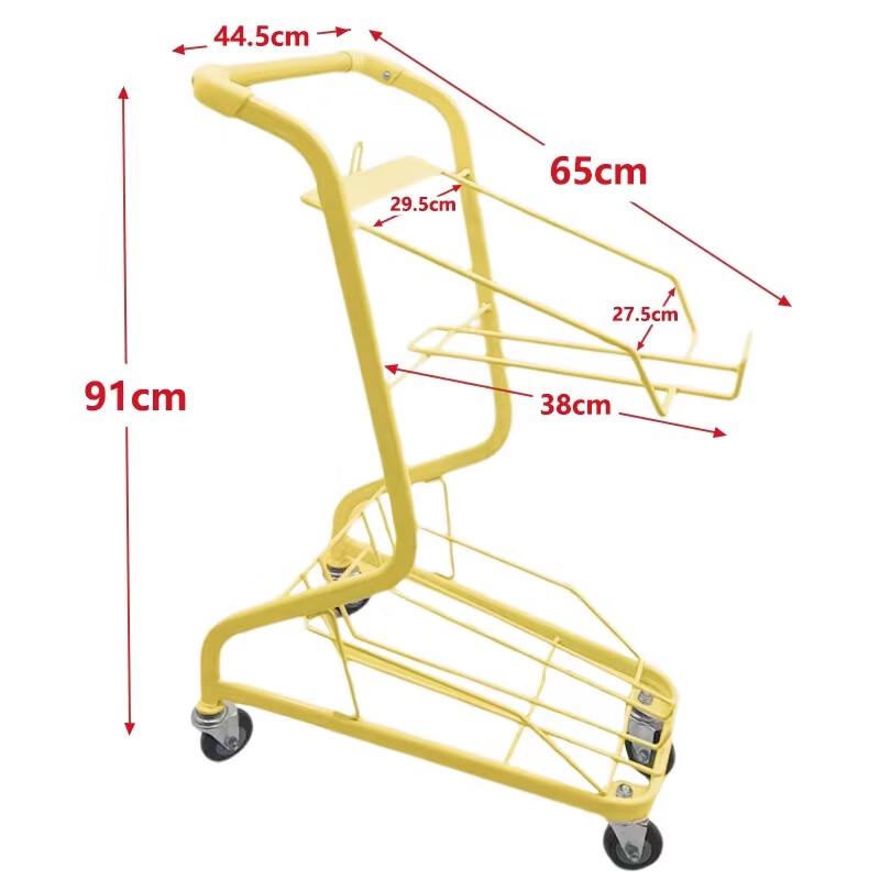 

Muxintai Double-Layer Shopping Cart