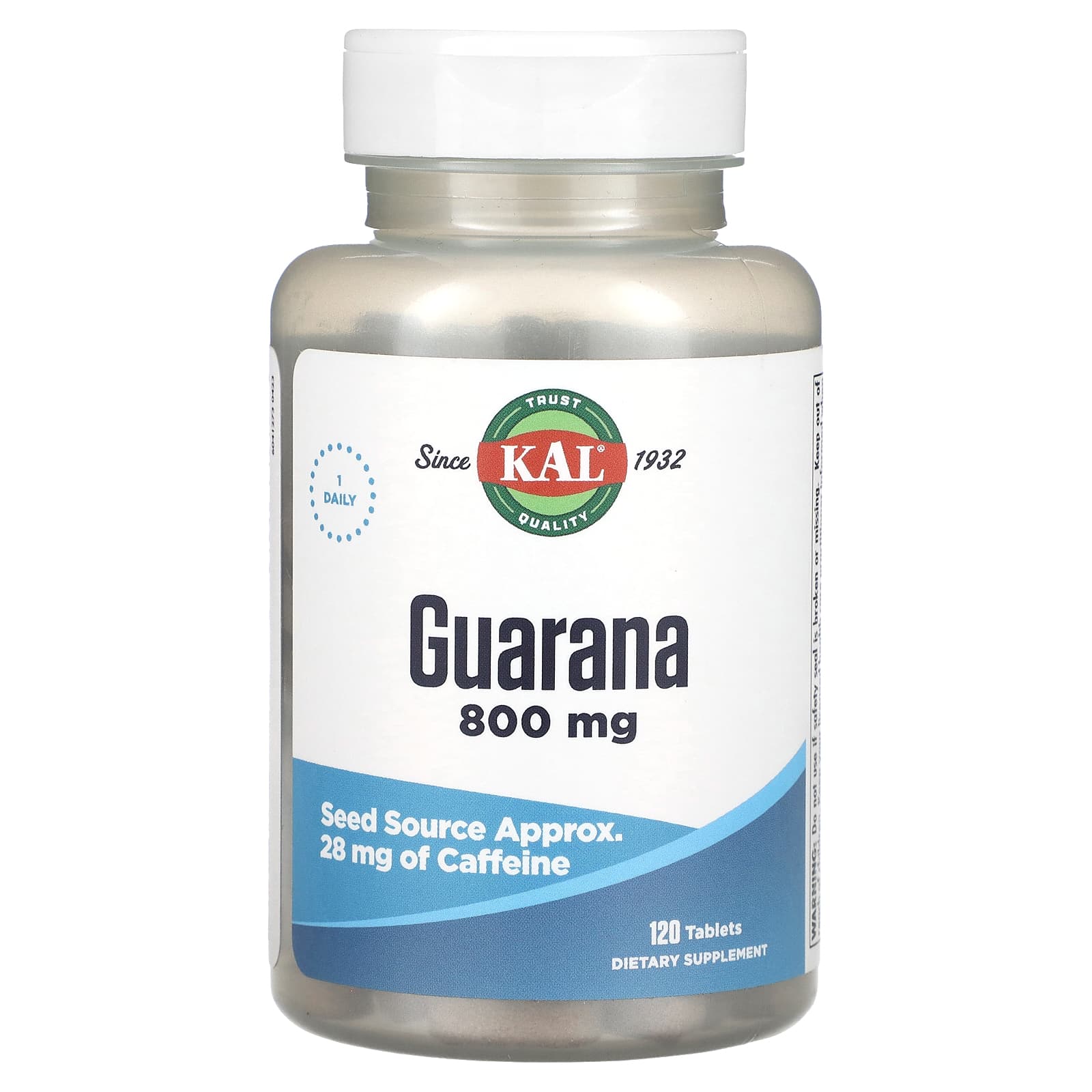 

Guarana, 800Mg, 120 Tablets
