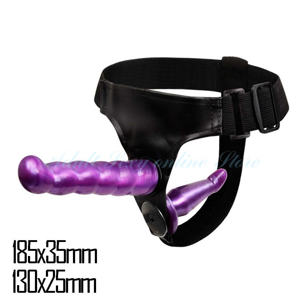 Double Strapon Anal Ultra Elastic Harness Strap On Dildo Lesbian Strap-on Penis Adult Sex Toys For Women