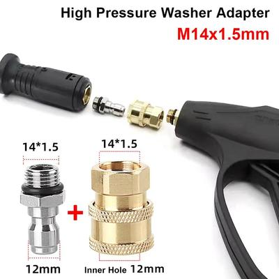 1 Set M14x1,5mm Rohrverschraubung Messing Wasserbrenner Düse Wasserauslassadapter Für Hochdruckreiniger