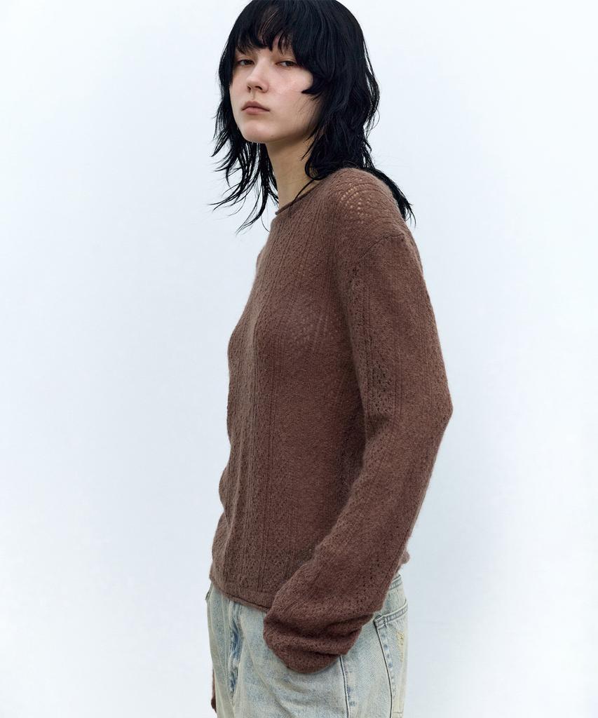 INSILENCE WOMEN Rustic Wool Knit Brown