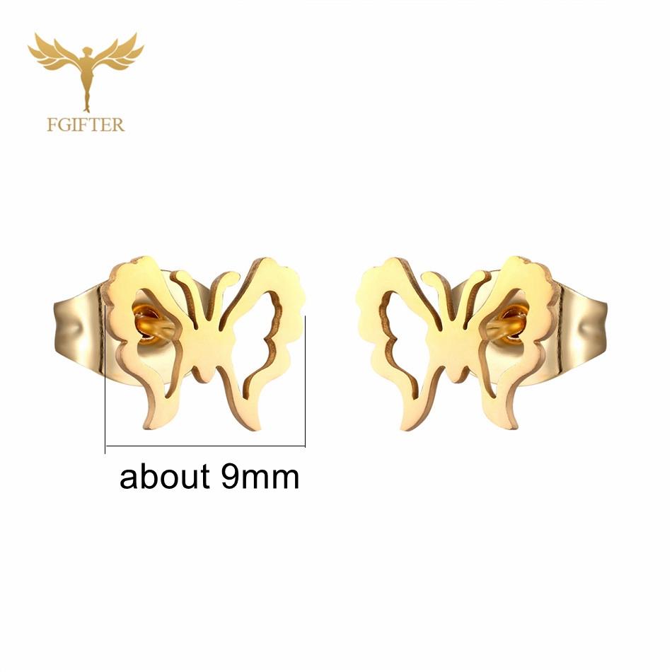 12 Pairs Insect Butterfly Earrings Casual Fashion Zircon For Women Girls Stainless Steel Stud Earrings Set Cheap Resale Gifts