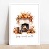 Pumpkin Spice PosterPrint Autumn Home Decor Pumpkin Coffee Latte Poster Seasonal Wall Art Fall Home Decorations Wall Art