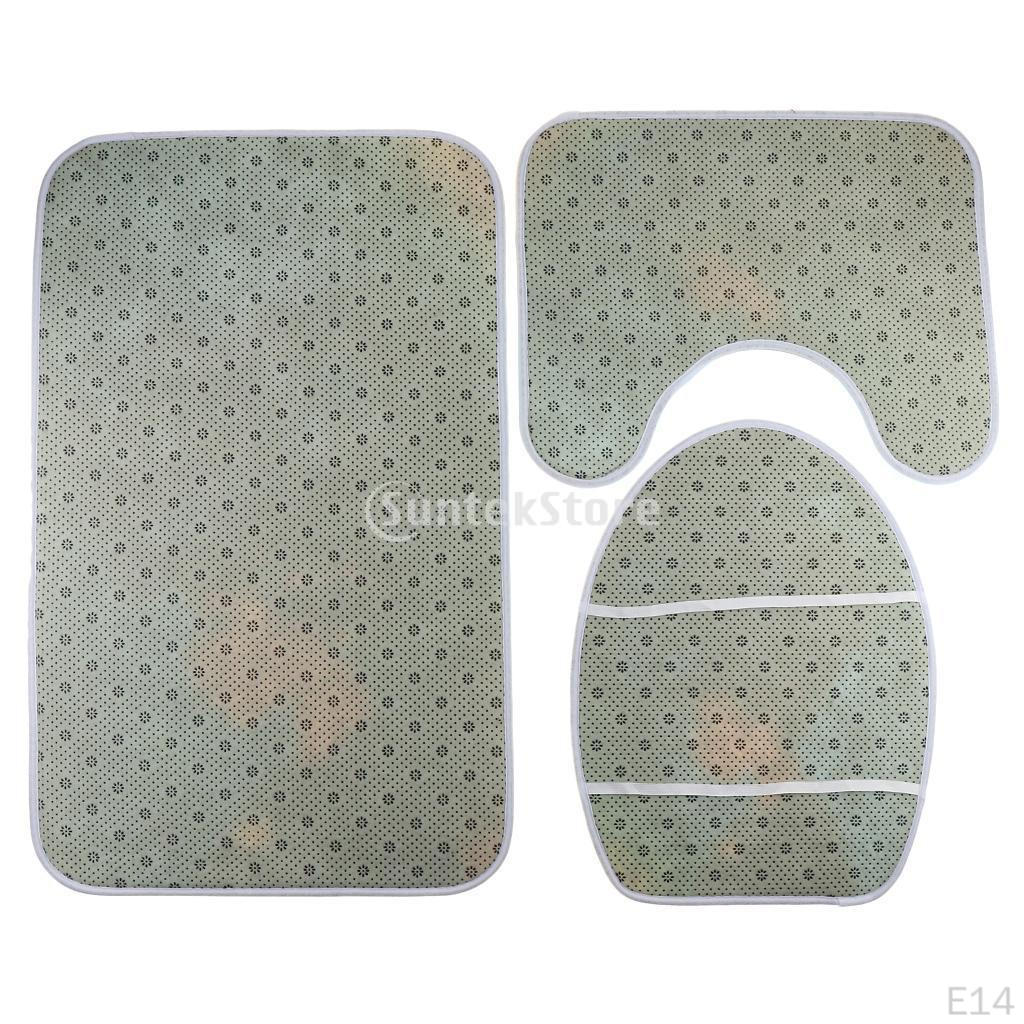 Bathroom Mat Set Anti-Slip Kitchen Bath Toliet Rug