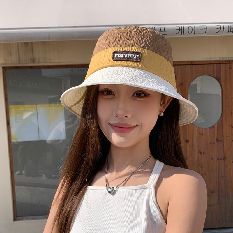 Polyester Sun Protection Cap With Wide Brim For Outdoor Casual Summer Women
