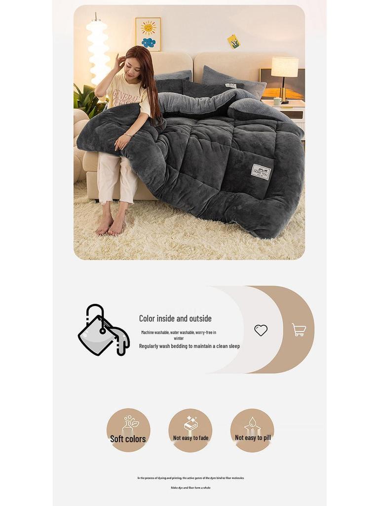 Thickened Winter Coral Fleece Blanket with Snowflake Design for Dormitory Mattresses