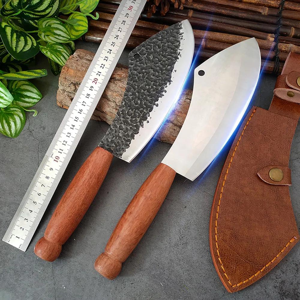 Stainless Steel Boning Knife Meat Cleaver Fishing Slicing Knives Chopping Vegetables 5Cr15Mov Hand Forged Butcher Knives Kitchen