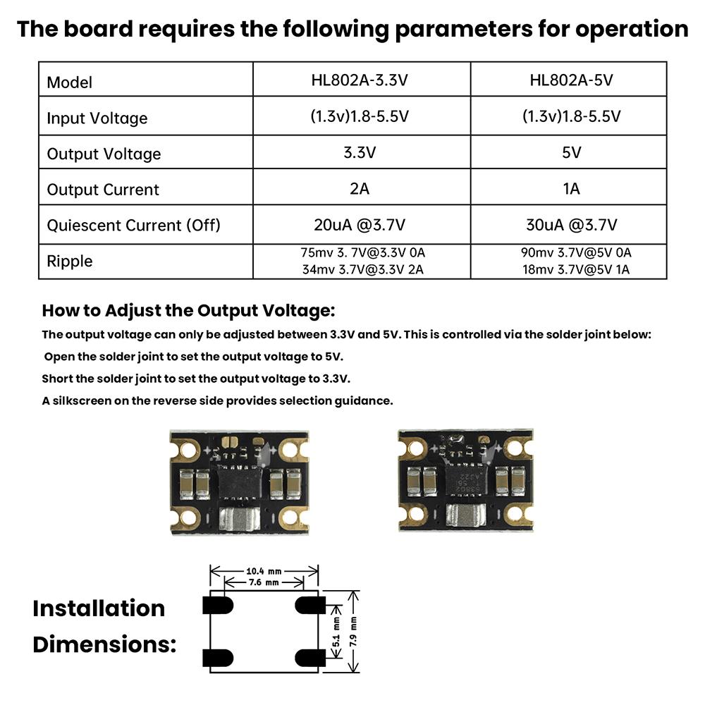 DC-DC TPS61811 MINI Lithium Battery Boost Buck Module 1.8-1.1V to 1.1/1V 1A/1A Step UP Step Down Power Supply Converter Module