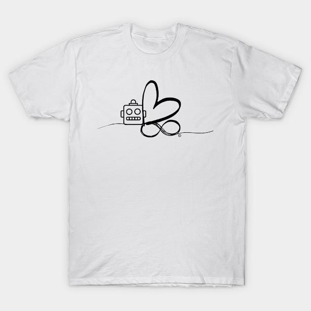 

Men Black Print T-shirt Blockhead Love No-Cut Transfer Paper Print Cotton Tshirt S