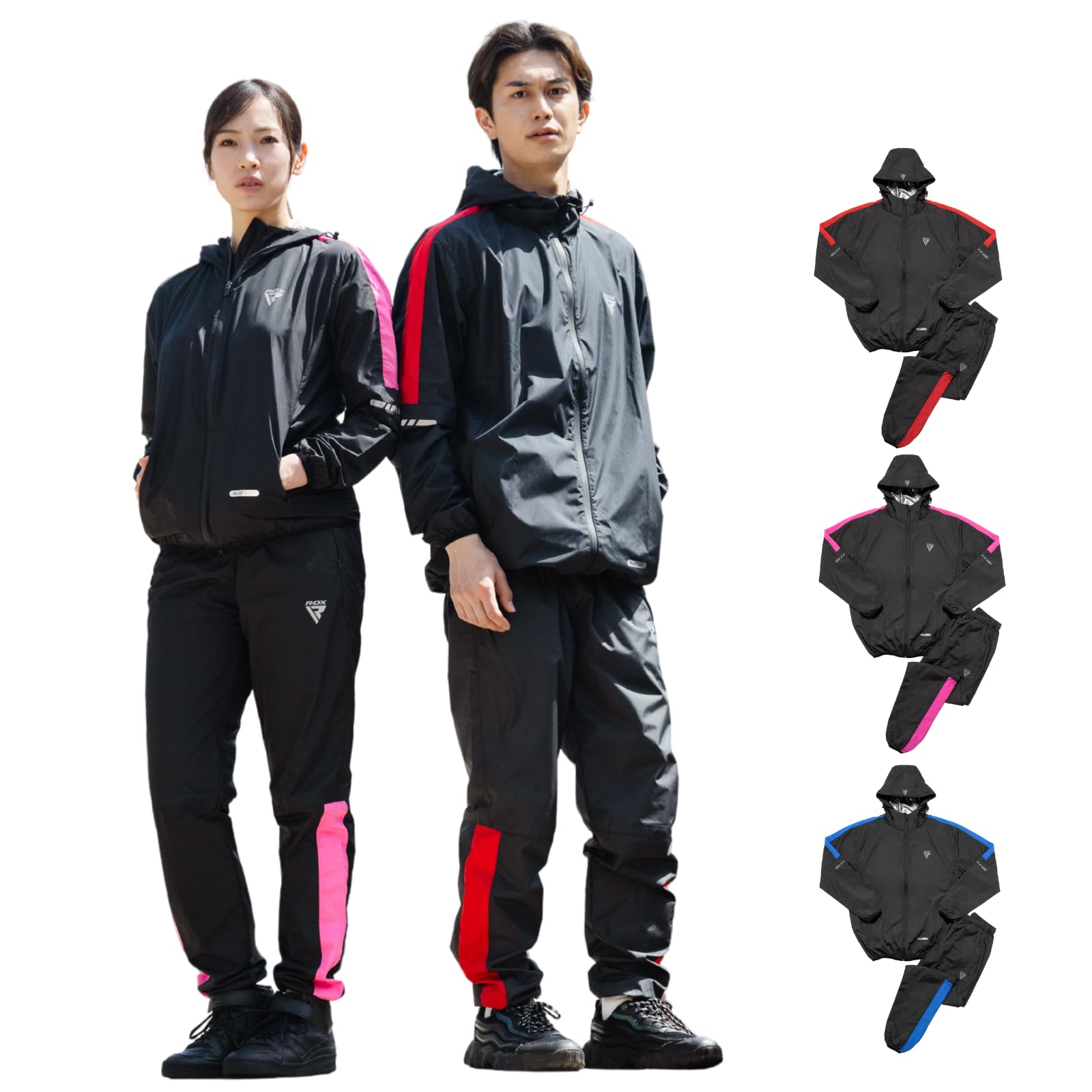 

RDX Sauna Training and Running Top and Bottom Set for Men and Suit, Wear, Washable, Women, SSP-H1 (Pink, XS) розовый