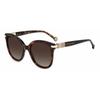 Carolina Herrera Brown SHaded Cat Eye LadieS SunglaSSeS Her 0134 S 0086 Ha 55