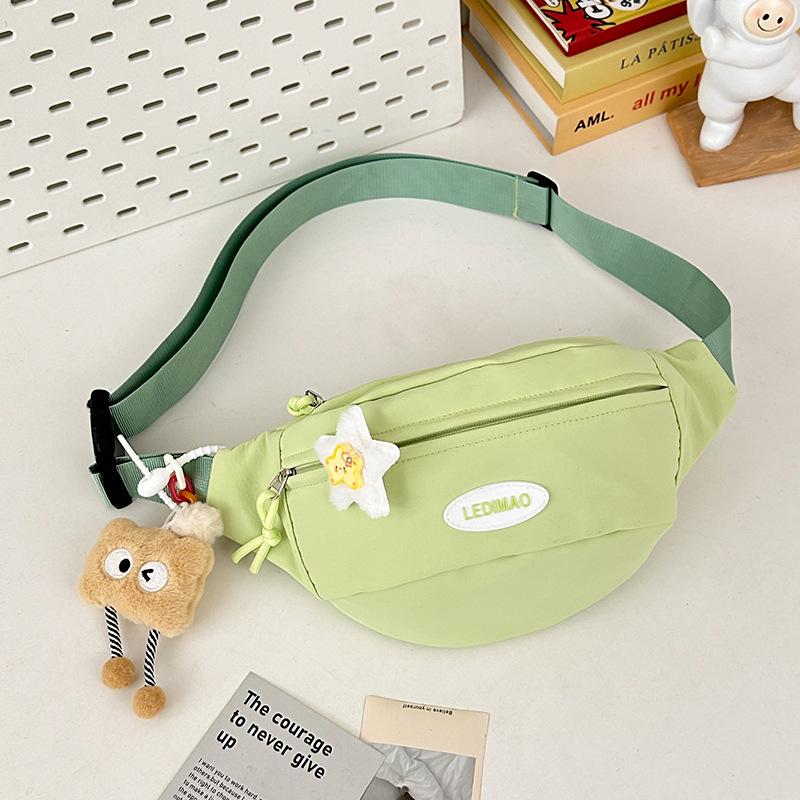 Cute breast bag female ins wind Japanese sweet student messenger bag casual shoulder bag versatile outdoor sports fanny pack