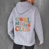 European and American Style Letter Print Women's Autumn/Winter Hooded Hoodie Top