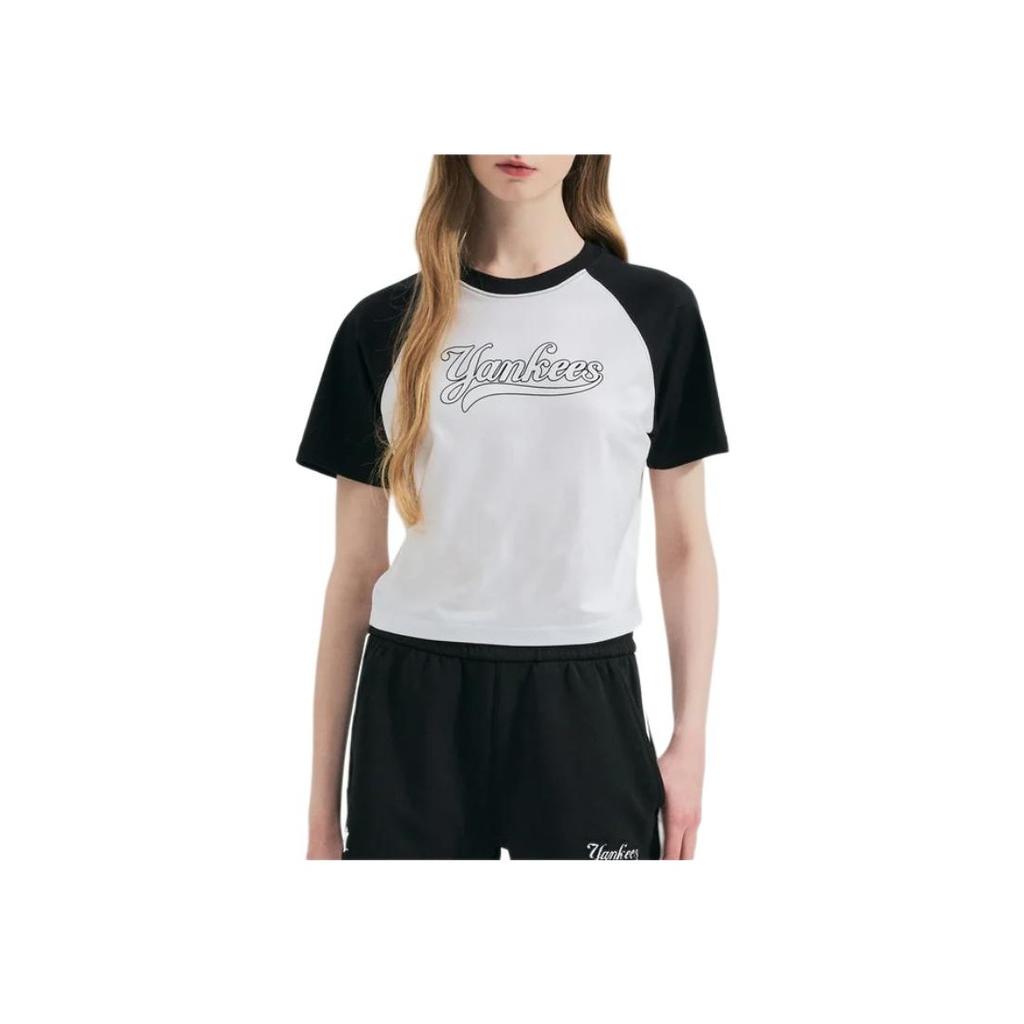 New MLB Raglan Sleeve T Shirt Women's Ivory 3FTSV1343-50IVS