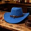 Western Hat With Cow Skull Decor Wide Brim Sun Hat For Outdoor Party