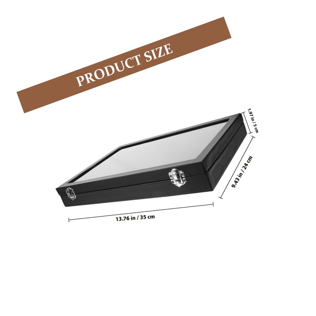 Jewelry Box for Necklaces Bracelets Acrylic Density Board Clear Lid Jewelry Organizer Display Tray Travel Friendly