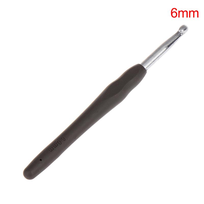 1Pc 2.0-6.0Mm Rainbow Soft Handle Crochet Rubber Handle Crochet Sewing Tools