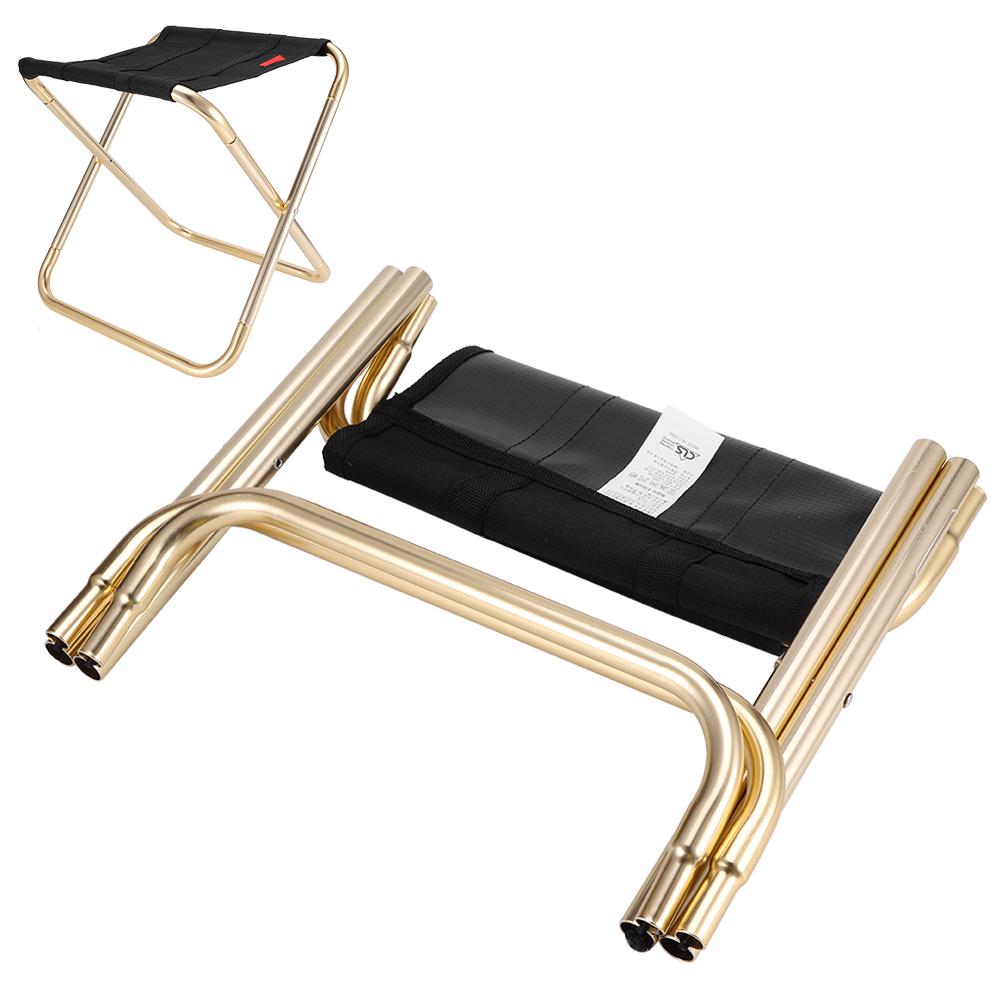 Faltbarer Campinghocker Aluminiumlegierung Tragbarer Faltstuhl Sitz für Outdoor Angeln Grillen Camping