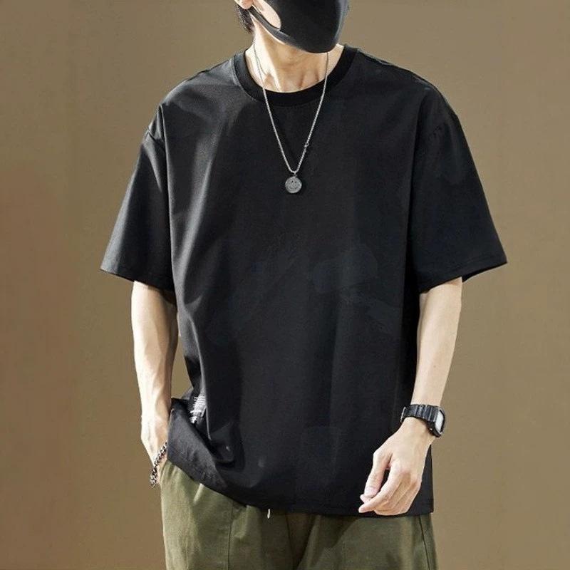 Men Summer Loose Thin Breathable Round Neck Short Sleeve Casual T Shirt