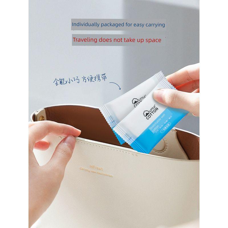 Pads with Holes, Three-In-One Facial Mask, Stretchable Mask Paper with Openings, Individually Packaged, Portable Makeup Remover Wipes, Cotton Pads