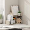 Furinno Hermite Tabletop Bookshelf and Storage Organizer, Bauhaus Oak