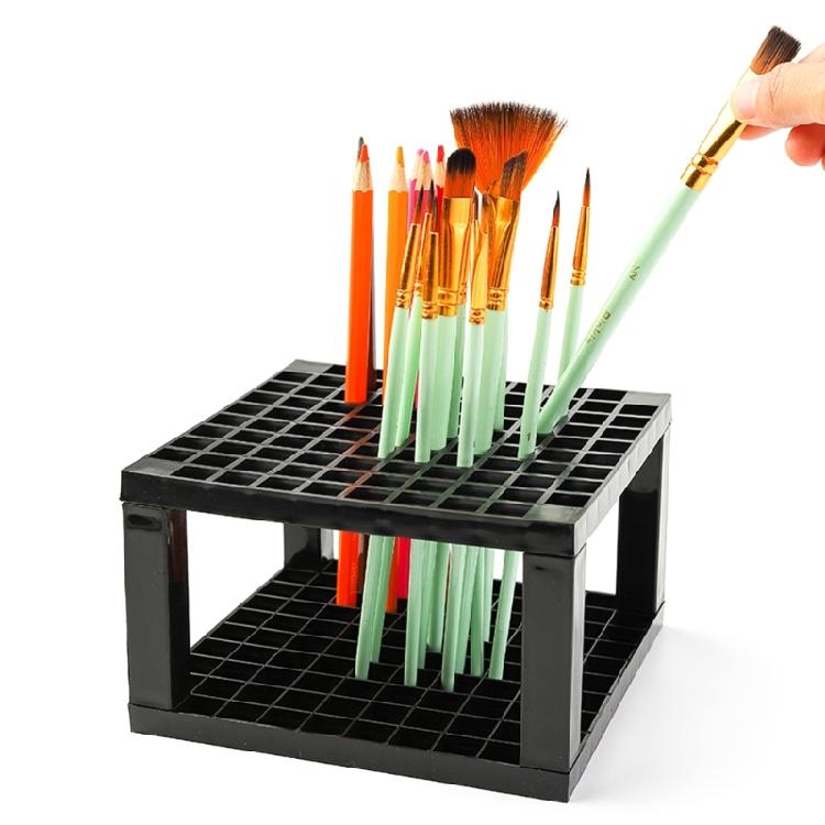 Plastic Painting Brush Hold 20 Slot Portable Design Storage For Artists Students Professionals