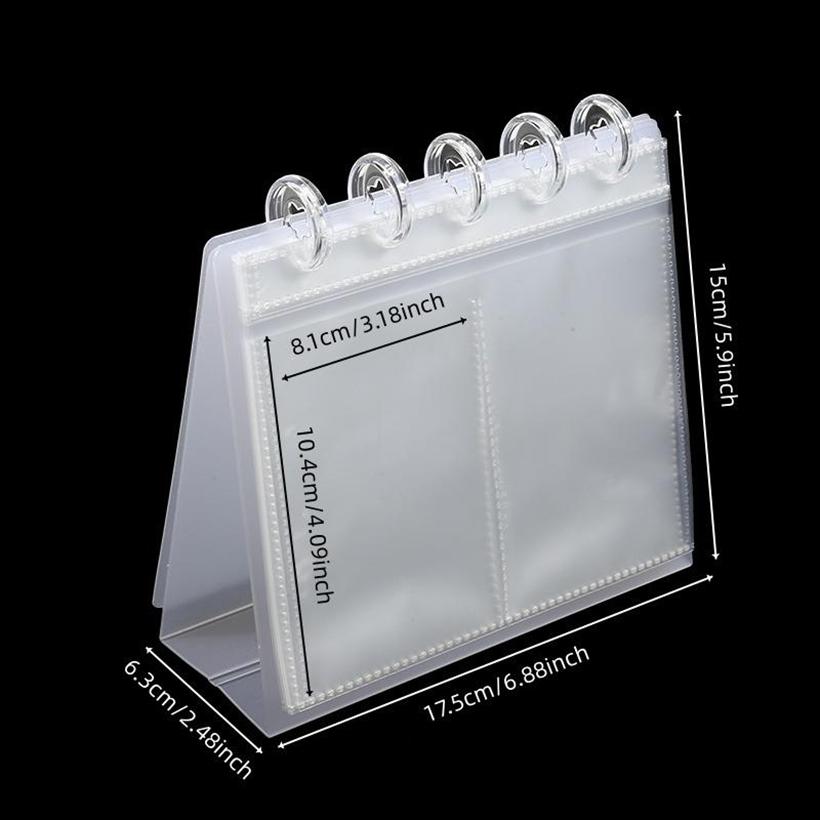 Desktop Standing Calendar Photo Album 3inch/4inch DIY Photocard Holder Decor Simplicity Idol Card Picture Display-10 Page-20 Pockets