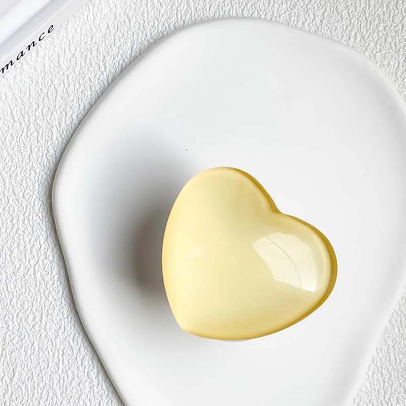 Cute 1D Glossy Love Heart Phone Holder Finger Grip Tok Bracket For iPhone 11Pro Samsung Universal Folding Stand Griptok posocket