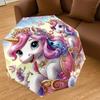 1PC Unicorn Fantasy Umbrella-8-Rib Reinforced Portable Folding Travel Suitable for All Seasons Outdoor Daily Use-G374