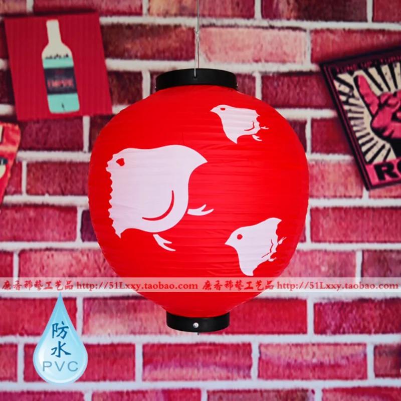 30cm Japanese Izakaya Outdoor Waterproof Decor Lanterns Sake Sushi Lamian Noodles Salmon Cuisine Restaurant Advertising Lantern