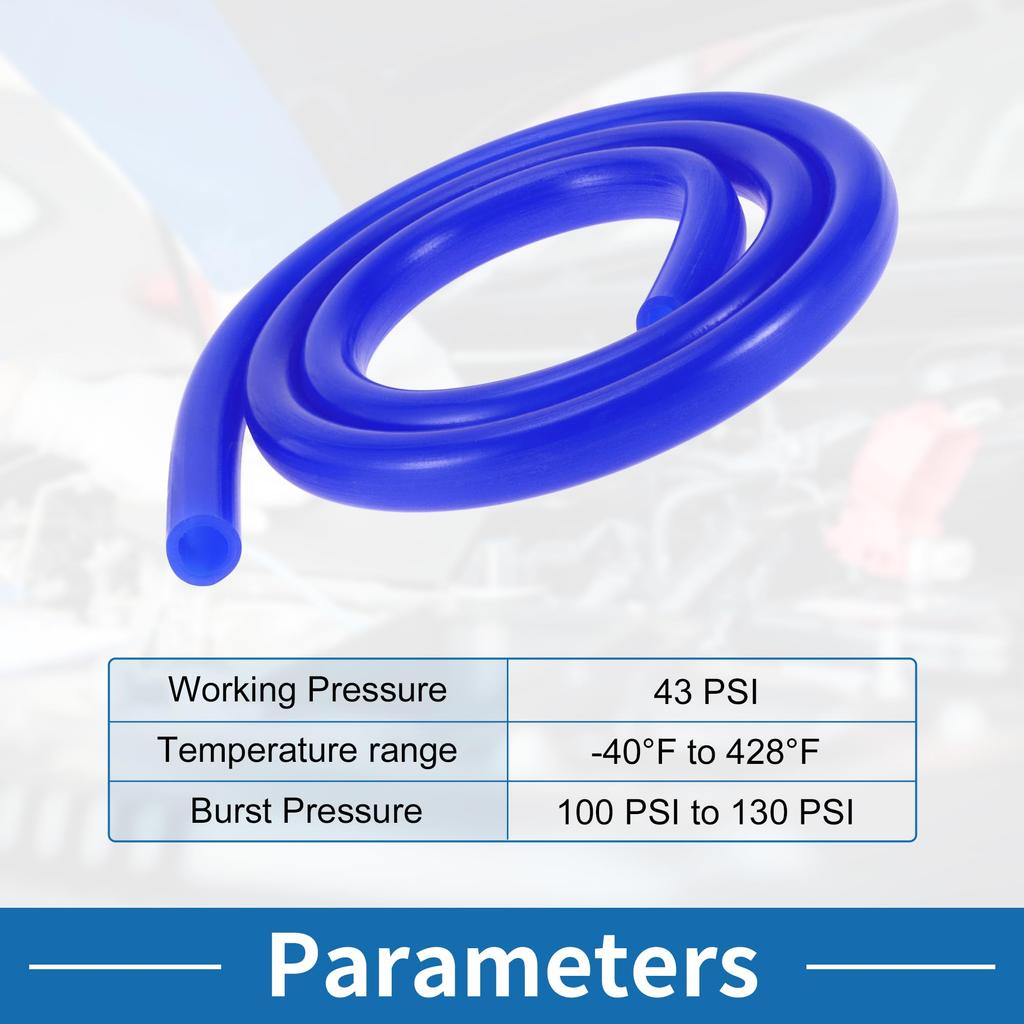 A ABSOPRO High Temperature Silicone Vacuum Tube Hose 3.3ft 5/8" 16mm Inner Diameter 3.5mm