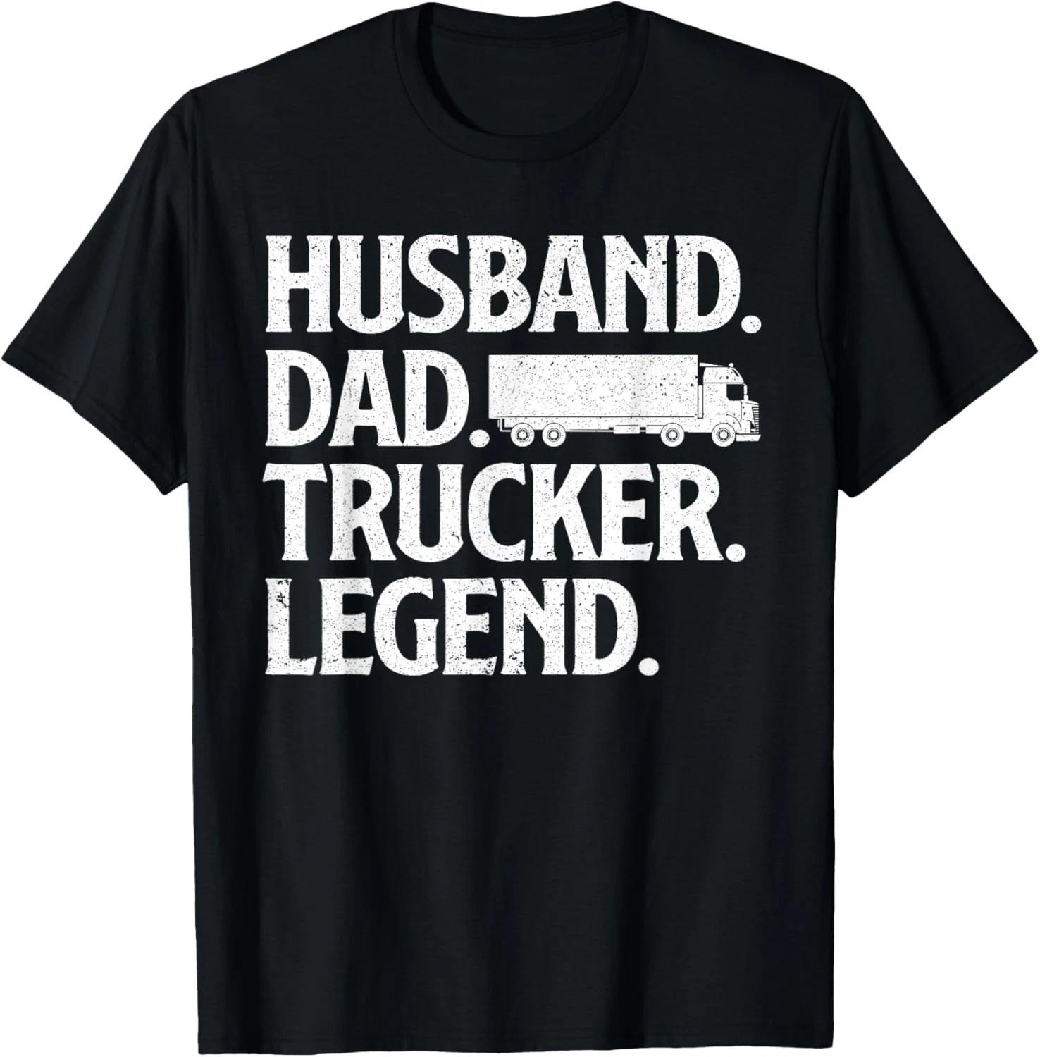 IFunny Trucker Art For Truck Driver Husband Men Dad Trucking Gift Unisex T-Shirt S