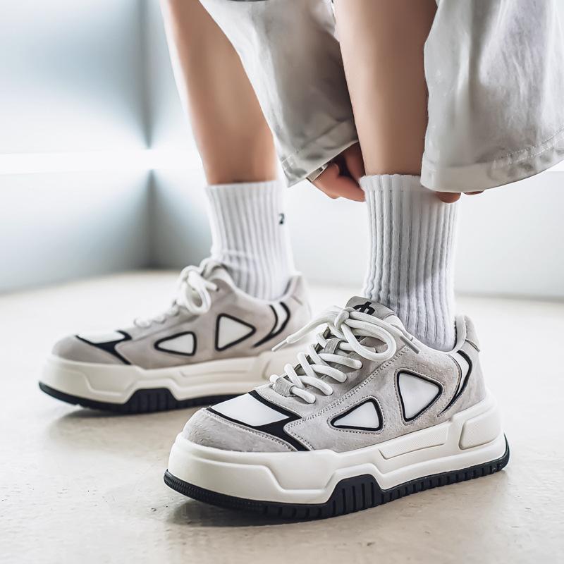 Fashion Men's Shoes 2025 New Spring Korean Version Trend Ins Breathable Casual Board Shoes Men's Sports Dad Trendy Shoes
