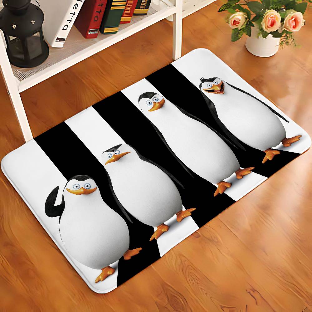 The P-Penguins Of Madagascar Floor Mat Bathroom Absorbent Mat Simple Door Dirt-resistant Mat Home Kitchen Mat Foot Mat Entry Mat