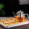High Borosilicate Glass Tea Kettle with Stainless Steel Filter for Flower and Pu-erh Tea
