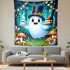 Ghost Tea Party In Enchanted Forest Patterned Tapestry Decorative Wall Hanging, Home Bedroom Living Room Decor