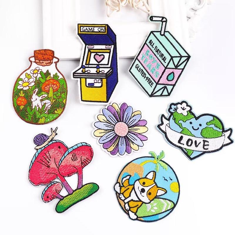 

7 шт./упак. заплатка для одежды, вышитая заплатка для одежды