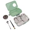 Bento Box 4 Compartments 1200ml 304 Stainless Steel Insulated with Soup Bowl Lid Spoon Chopsticks