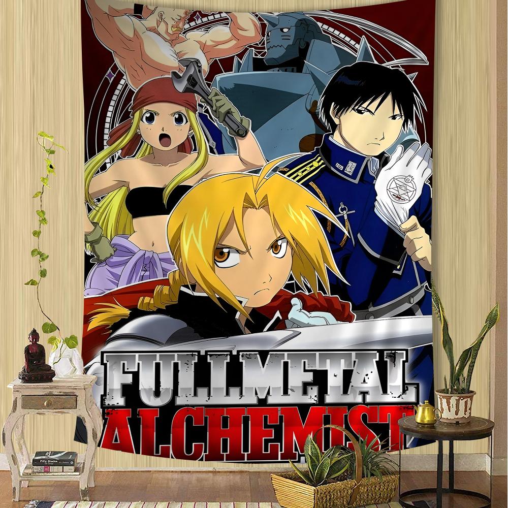 Anime Fullmetal Alchemist Chart Wandteppich Böhmische Wandteppiche Mandala Wandkunst Dekor